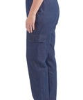 Women's Lightweight Elastic Stretch Waist Casual Denim Pull-on Cargo Pants - Silverts 11
