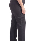 Women's Lightweight Elastic Stretch Waist Casual Denim Pull-on Cargo Pants - Silverts 3