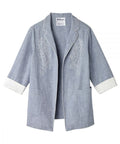 Women's Embroidered Linen Blazer
