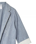 Women's Embroidered Linen Blazer