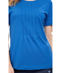 Women's Short Sleeve Cotton Knit T-shirt in Pintuck Style - Silverts 14