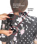 Women's Open Back Zipped Neckline Collared Top