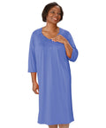 Women's No Peek Hospital & Home Care Gown with Lace Neckline - Clearance