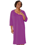 Women's No Peek Hospital & Home Care Gown with Lace Neckline - Clearance - Silverts 48