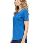 Women's Short Sleeve Cotton Knit T-shirt in Pintuck Style - Silverts 12