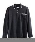 Men's Adaptive Open Back Polo Shirt with Long Sleeves - Clearance