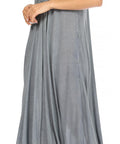 Sakkas Egan Women's Long Embroidered Caftan Dress / Cover Up With Embroidered Cap Sleeves