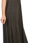 Sakkas Egan Women's Long Embroidered Caftan Dress / Cover Up With Embroidered Cap Sleeves