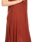 Sakkas Egan Women's Long Embroidered Caftan Dress / Cover Up With Embroidered Cap Sleeves