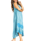 Sakkas Starlight Fourth Women's Tie Dye Caftan Tank Dress/Cover Up Beach Kaftan