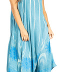 Sakkas Starlight Fourth Women's Tie Dye Caftan Tank Dress/Cover Up Beach Kaftan