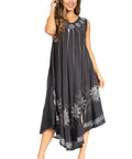 Sakkas Starlight Fourth Women's Tie Dye Caftan Tank Dress/Cover Up Beach Kaftan