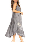 Sakkas Starlight Fourth Women's Tie Dye Caftan Tank Dress/Cover Up Beach Kaftan