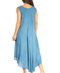 Sakkas Starlight Fourth Women's Tie Dye Caftan Tank Dress/Cover Up Beach Kaftan