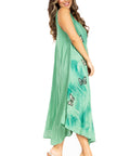Sakkas Starlight Fourth Women's Tie Dye Caftan Tank Dress/Cover Up Beach Kaftan