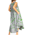 Sakkas Starlight Fourth Women's Tie Dye Caftan Tank Dress/Cover Up Beach Kaftan