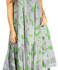 Sakkas Starlight Fourth Women's Tie Dye Caftan Tank Dress/Cover Up Beach Kaftan