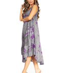 Sakkas Starlight Fourth Women's Tie Dye Caftan Tank Dress/Cover Up Beach Kaftan