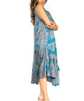 Sakkas Starlight Fourth Women's Tie Dye Caftan Tank Dress/Cover Up Beach Kaftan