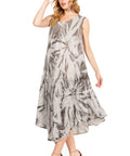 Sakkas Starlight Fourth Women's Tie Dye Caftan Tank Dress/Cover Up Beach Kaftan