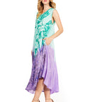 Sakkas Starlight Fourth Women's Tie Dye Caftan Tank Dress/Cover Up Beach Kaftan