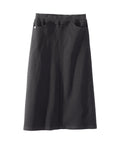 Women's Self Dressing Pull-On Denim Midi Skirt