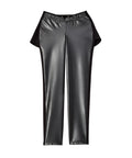 Faux Leather Open Back Leggings