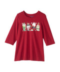 Women's Open Back Seasonal Print Top