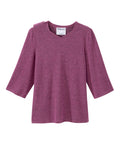 Women's Open Back 3/4 Sleeve Soft Knit Top