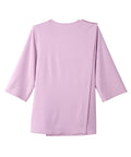 Women's Open Back 3/4 Length Sleeve Top with Embroidery - Silverts 44