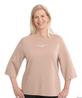 Women's Embroidered Adaptive 3/4 Sleeve Top - Clearance