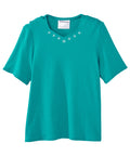 Women's Soft Embroidered Adaptive Top - Silverts 56