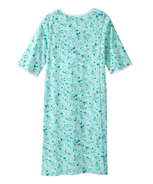 Open Back Knit Nightgown with Lace Trim - Clearance - Silverts 2