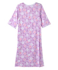 Open Back Knit Nightgown with Lace Trim - Silverts 62