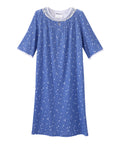 Open Back Knit Nightgown with Lace Trim - Silverts 63
