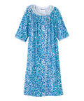 Open Back Knit Nightgown with Lace Trim - Clearance