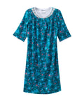 Open Back Knit Nightgown with Lace Trim - Clearance