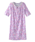 Open Back Knit Nightgown with Lace Trim - Clearance - Silverts 39