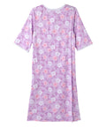 Open Back Knit Nightgown with Lace Trim - Clearance - Silverts 42