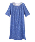Open Back Knit Nightgown with Lace Trim - Clearance - Silverts 43