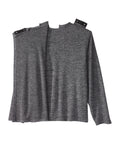 Women's Open Back Knit Button Top