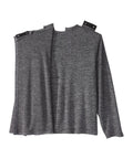 Women's Open Back Knit Button Top - Silverts 2