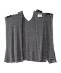 Women's Open Back Knit Button Top - Silverts 3