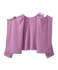 Women's Open Back Relaxed Ribbed Long Sleeve Top