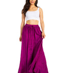 Sakkas Ahaana Women Renaissance Boho Rayon Maxi Embroidered Paneled Summer Skirt