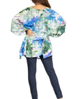 Sakkas Adalwin Second TieDye Desert Sun Circle Ponch Tunic Top Blouse W/Embroidery