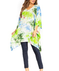 Sakkas Adalwin Second TieDye Desert Sun Circle Ponch Tunic Top Blouse W/Embroidery