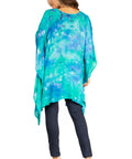 Sakkas Adalwin Second TieDye Desert Sun Circle Ponch Tunic Top Blouse W/Embroidery