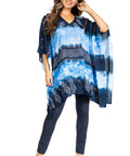 Sakkas Adalwin Second TieDye Desert Sun Circle Ponch Tunic Top Blouse W/Embroidery