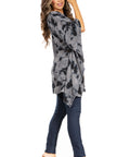 Sakkas Adalwin Third Tie Dye Desert Sun Circle Ponch Tunic Top Blouse W/Embroidery